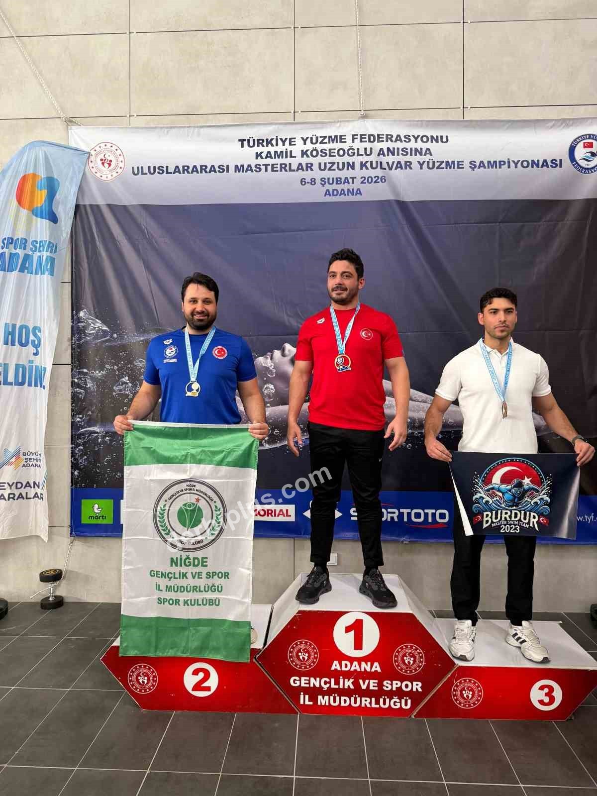ADANA YÜREĞİR OLİMPİK YÜZME HAVUZU’NDA DÜZENLENEN ULUSLARARASI MASTERLAR TÜRKİYE YÜZME ŞAMPİYONASI’NDA NİĞDE GENÇLİK VE SPOR İL MÜDÜRLÜĞÜ SPOR KULÜBÜ SPORCULARI ELDE ETTİKLERİ DERECELERLE ÖNEMLİ BİR BAŞARIYA İMZA ATTI.